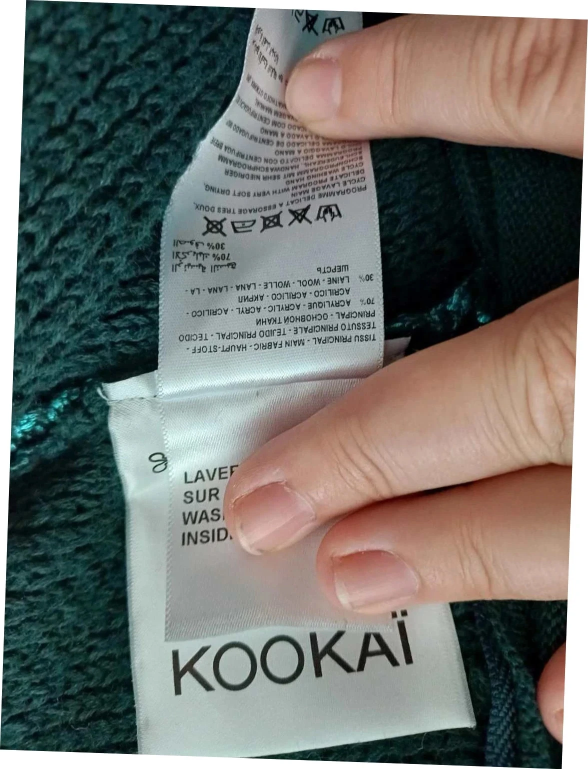 Chaqueta de punto metalizado verde esmeralda Kookaï - Talla 1 (S) – photo 7